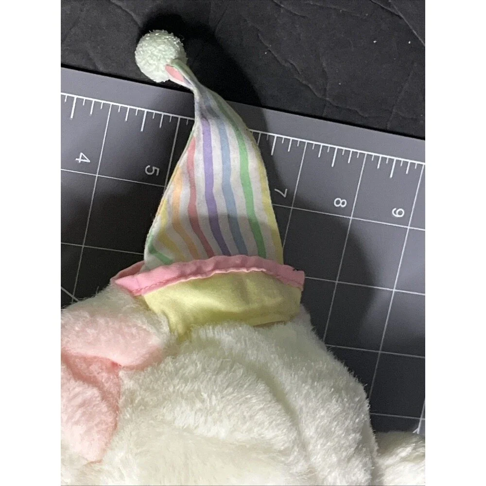 Vintage Eden Sleeping Bear Pink Thermal Waffle Weave PJs Stripe Hat